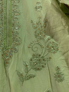 Elegant Green Embroidered Kurta