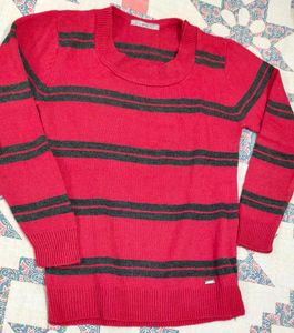 🍷 Pinterest Striped Red Knit Sweater