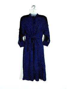 Zara Navy Blue Printed Dress For Women