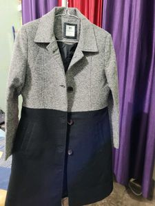 DressBerry Grey &amp; Black Long Coat