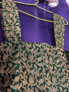 Green Brocade Corset Top For Women