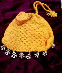 Crochet Drawstring Pouch