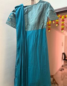 Elegant Teal Ethnic Gown