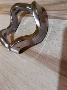 Abstract Silver Bangle