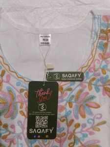 White Embroidered Tunic Top