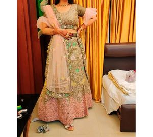 Pink And Mauve Colour Lehenga