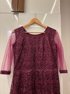 Elegant Maroon Ethnic Gown