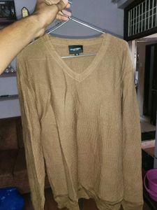 Brown V-Neck Sweater