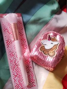 Makeup Brush &amp; Unicorn Bag