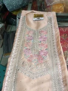 Elegant Peach Embroidered Salwar Kameez