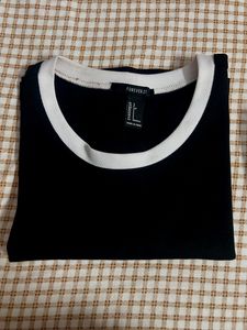 Forever, 21 crop top with white strips at the sleeves
