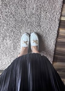 White Patent Leather Platform Mules