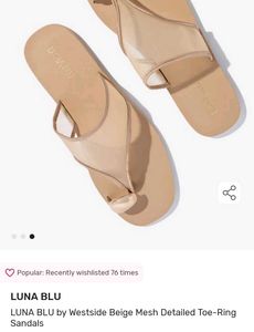 Luna Blu by Westside beige mesh toe-ring Sandals