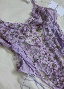Savana Floral Lace Corset Bodysuit