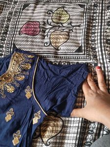 Morpankh Branded Kuti With Gold Embroidery Work
