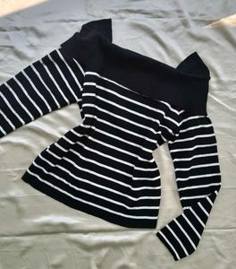 Striped Off-Shoulder Top