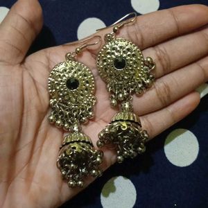 Silver Jhumka Earrings