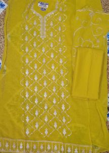 Yellow Embroidered Kurta Set