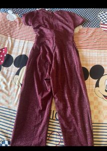 SHIMMERY MAROON JUMPSUIT
