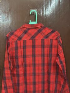 Red Plaid Casual Shirt