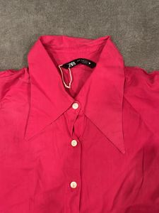 Pink Puffed Sleeve Shirt