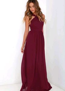 sale ❗🎊🎉Elegant Burgundy Maxi Dress