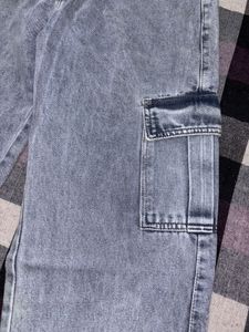 Light Wash Cargo Jeans