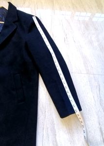 Unisex Long Coat/Over Coat Black For Winter