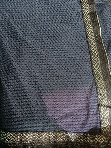 Lycra Blend Black Saree
