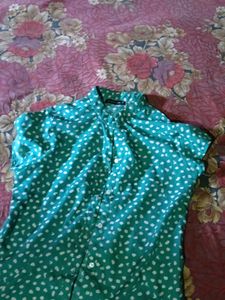 Green Polka Dot Top
