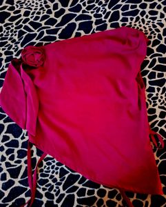 Elegant One-Shoulder red tops