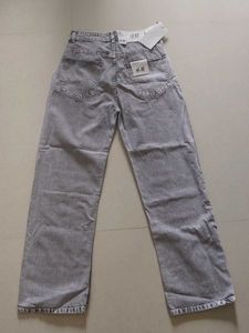 H&amp;M Light  Grey Baggy Jeans