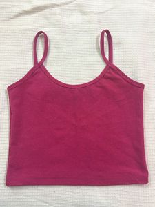 Pink Spaghetti Strap Tank Top