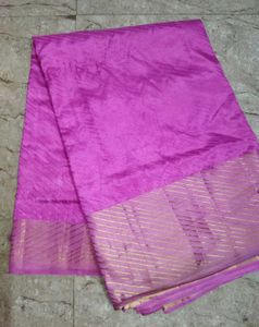 Purple Handloom Soft Matka Silk Saree