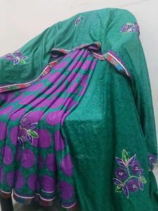Green &amp; Purple Saree