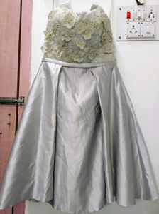 Customised Tube Knee Length Gown With Pockets