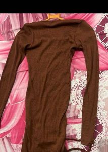 Brown Bodycon Mini Dress