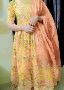 Yellow Floral Kurta Set