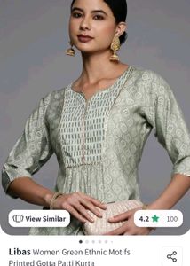 Elegant Green Printed Kurta