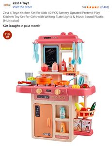 Kitchen Set for Kids - Battery Operated, 42 items