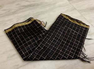 Black & Gold Checkered Scarf