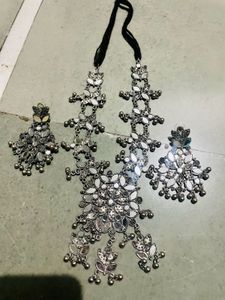 Navratri Oxidised Necklace &amp; Earring Set
