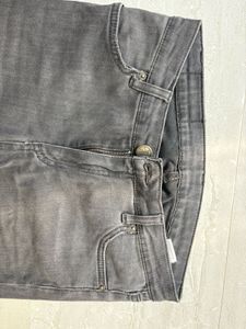 Gray Flared Denim Jeans