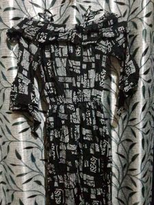 Black & White Print Mini Dress