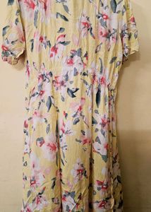 Super Cool/Breathable Floral Yellow Dress