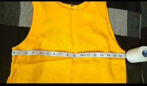 KOREAN yellow Khadi Top