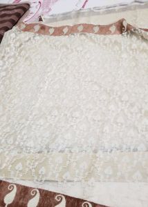 brand new net saree with stitched blouse