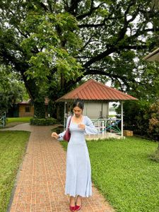 Elegant Light Blue Maxi Dress
