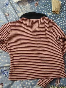 Striped Long Sleeve Polo
