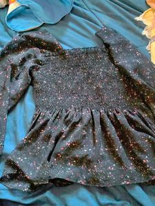 Very Nice Black Peplum Top.